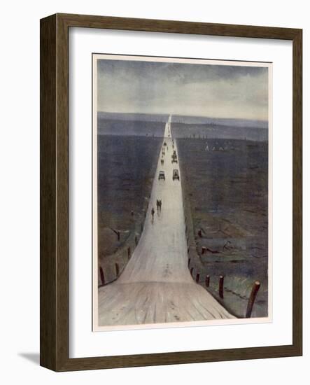 The Road from Arras to Bapaume-Christopher Richard Wynne Nevinson-Framed Giclee Print