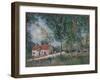 The Road from Moret to Saint-Mammès, 1883-85-Alfred Sisley-Framed Giclee Print