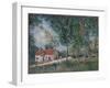 The Road from Moret to Saint-Mammès, 1883-85-Alfred Sisley-Framed Giclee Print