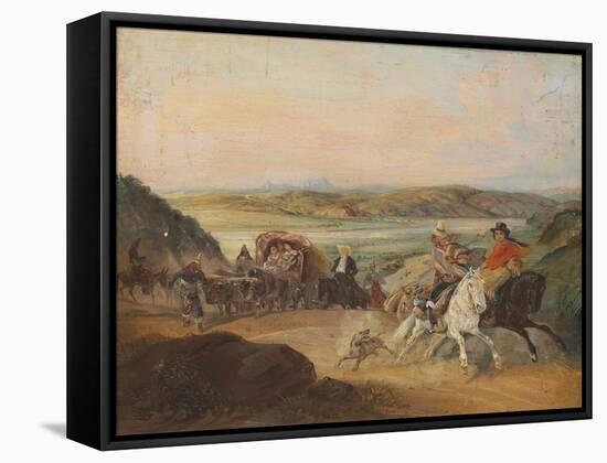 The Road from Santiago to Valparaiso-Johann Moritz Rugendas-Framed Stretched Canvas