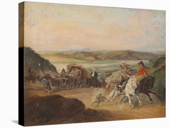 The Road from Santiago to Valparaiso-Johann Moritz Rugendas-Stretched Canvas