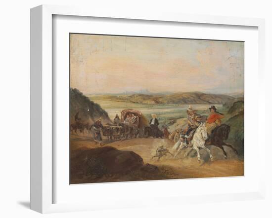 The Road from Santiago to Valparaiso-Johann Moritz Rugendas-Framed Giclee Print