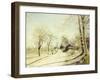 The Road from Veneux to Moret on a Spring Day, 1886-Alfred Sisley-Framed Giclee Print