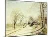 The Road from Veneux to Moret on a Spring Day, 1886-Alfred Sisley-Mounted Giclee Print