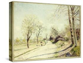 The Road from Veneux to Moret on a Spring Day, 1886-Alfred Sisley-Stretched Canvas