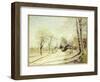 The Road from Veneux to Moret on a Spring Day, 1886-Alfred Sisley-Framed Giclee Print