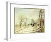 The Road from Veneux to Moret on a Spring Day, 1886-Alfred Sisley-Framed Giclee Print