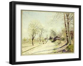 The Road from Veneux to Moret on a Spring Day, 1886-Alfred Sisley-Framed Giclee Print