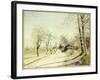 The Road from Veneux to Moret on a Spring Day, 1886-Alfred Sisley-Framed Giclee Print