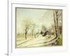 The Road from Veneux to Moret on a Spring Day, 1886-Alfred Sisley-Framed Giclee Print