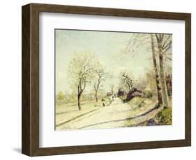 The Road from Veneux to Moret on a Spring Day, 1886-Alfred Sisley-Framed Giclee Print