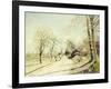 The Road from Veneux to Moret on a Spring Day, 1886-Alfred Sisley-Framed Giclee Print