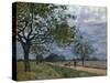 The Road from Versailles to Louveciennes, 1879-Alfred Sisley-Stretched Canvas