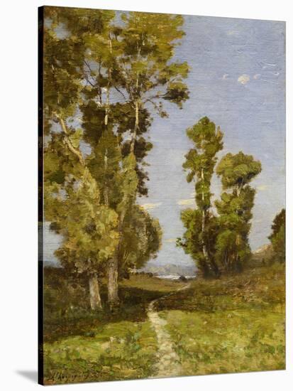 The Road leading to the Lake-Henri-Joseph Harpignies-Stretched Canvas