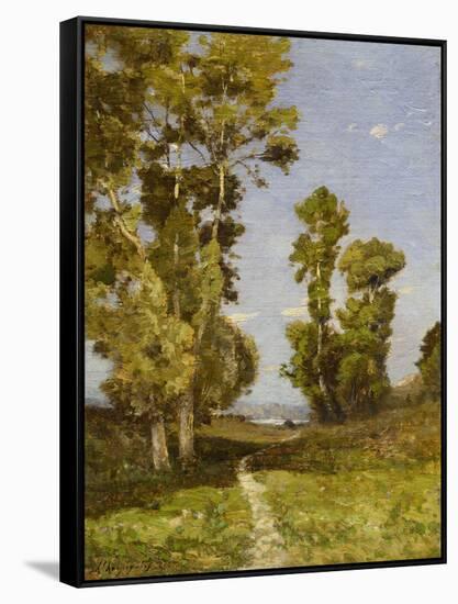 The Road leading to the Lake-Henri-Joseph Harpignies-Framed Stretched Canvas