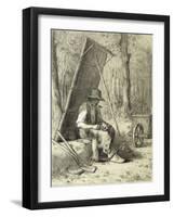 The Road Mender-Jean-François Millet-Framed Giclee Print