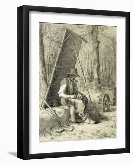 The Road Mender-Jean-François Millet-Framed Giclee Print