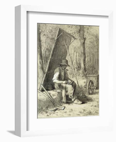 The Road Mender-Jean-François Millet-Framed Giclee Print