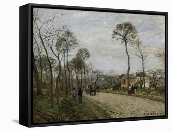 The Road of Louveciennes, c.1870-Camille Pissarro-Framed Stretched Canvas