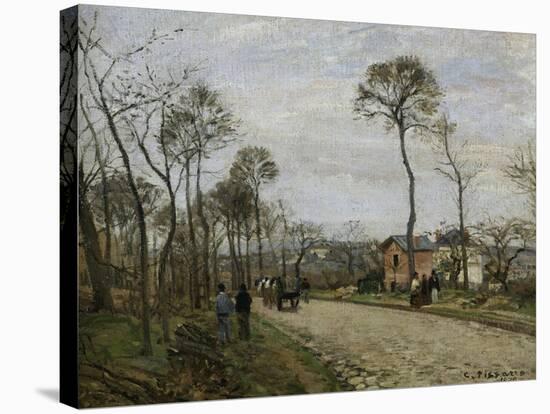 The Road of Louveciennes, c.1870-Camille Pissarro-Stretched Canvas