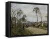 The Road of Louveciennes, c.1870-Camille Pissarro-Framed Stretched Canvas