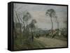 The Road of Louveciennes-Camille Pissarro-Framed Stretched Canvas