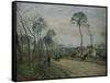 The Road of Louveciennes-Camille Pissarro-Framed Stretched Canvas