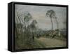 The Road of Louveciennes-Camille Pissarro-Framed Stretched Canvas