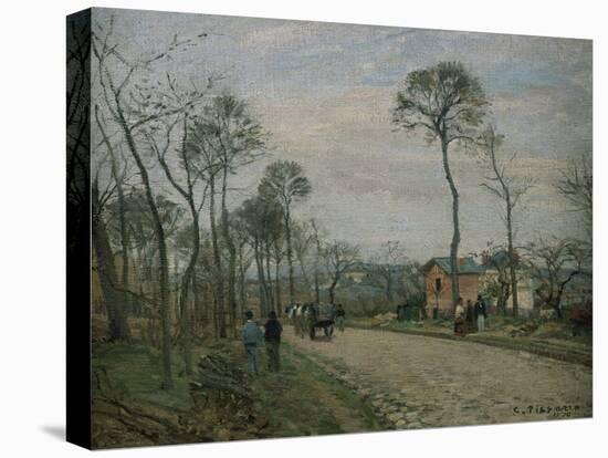 The Road of Louveciennes-Camille Pissarro-Stretched Canvas