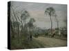 The Road of Louveciennes-Camille Pissarro-Stretched Canvas