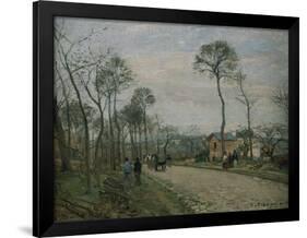 The Road of Louveciennes-Camille Pissarro-Framed Giclee Print