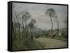 The Road of Louveciennes-Camille Pissarro-Framed Stretched Canvas