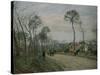 The Road of Louveciennes-Camille Pissarro-Stretched Canvas