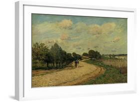 The Road of Mantes, 1874-Alfred Sisley-Framed Art Print