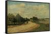 The Road of Mantes, 1874-Alfred Sisley-Framed Stretched Canvas