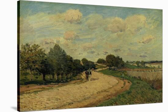 The Road of Mantes, 1874-Alfred Sisley-Stretched Canvas