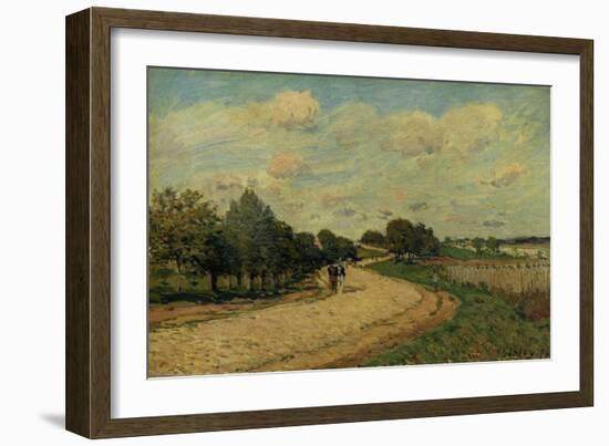 The Road of Mantes, 1874-Alfred Sisley-Framed Art Print