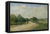 The Road of Mantes, 1874-Alfred Sisley-Framed Stretched Canvas