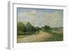 The Road of Mantes, 1874-Alfred Sisley-Framed Giclee Print