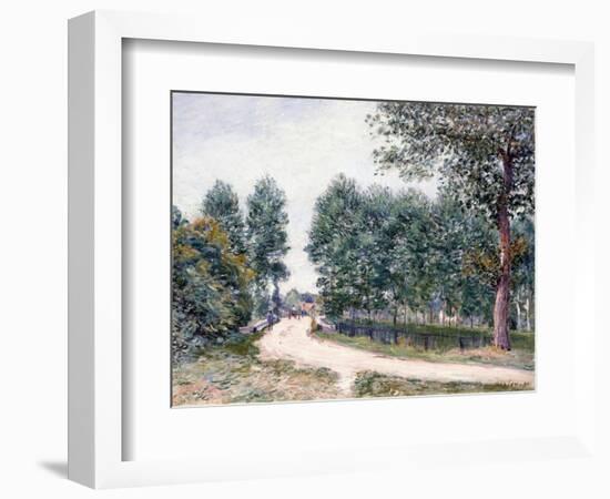 The Road of Saint-Mammes - In the morning (Le Chemin de Saint-Mammes - Le matin). 1890-Alfred Sisley-Framed Giclee Print