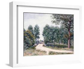 The Road of Saint-Mammes - In the morning (Le Chemin de Saint-Mammes - Le matin). 1890-Alfred Sisley-Framed Giclee Print