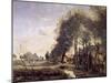 The Road of Sinle-Noble Near Douai, 1873-Jean-Baptiste-Camille Corot-Mounted Giclee Print