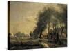 The Road of Sinle-Noble-Jean-Baptiste-Camille Corot-Stretched Canvas