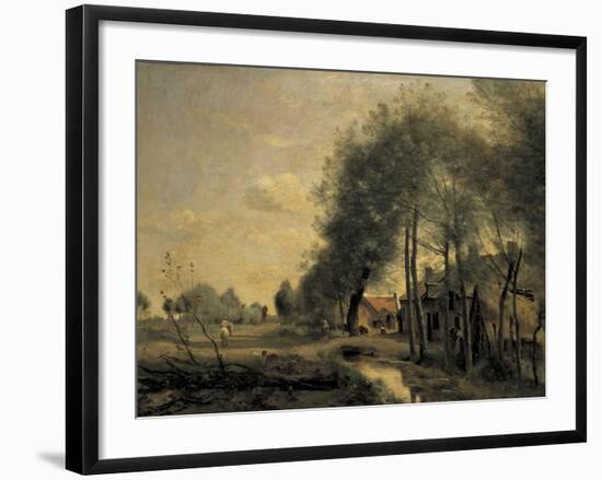 The Road of Sinle-Noble-Jean-Baptiste-Camille Corot-Framed Giclee Print