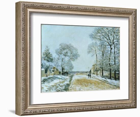 The Road, Snow Effect, 1876-Alfred Sisley-Framed Giclee Print