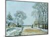 The Road, Snow Effect, 1876-Alfred Sisley-Mounted Giclee Print