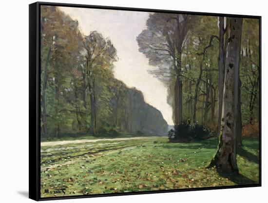 The Road to Bas-Breau, Fontainebleau, circa 1865-Claude Monet-Framed Stretched Canvas