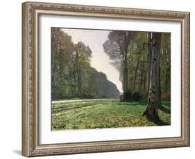 The Road to Bas-Breau, Fontainebleau, circa 1865-Claude Monet-Framed Giclee Print