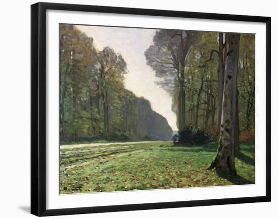 The Road to Bas-Breau, Fontainebleau, circa 1865-Claude Monet-Framed Giclee Print