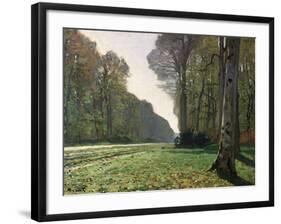 The Road to Bas-Breau, Fontainebleau, circa 1865-Claude Monet-Framed Giclee Print